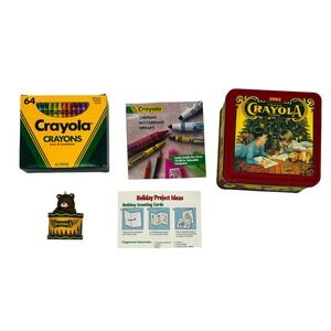 Crayola‎ Collector's Vintage Limited Edition 1992 Christmas Tin Ornament Holiday